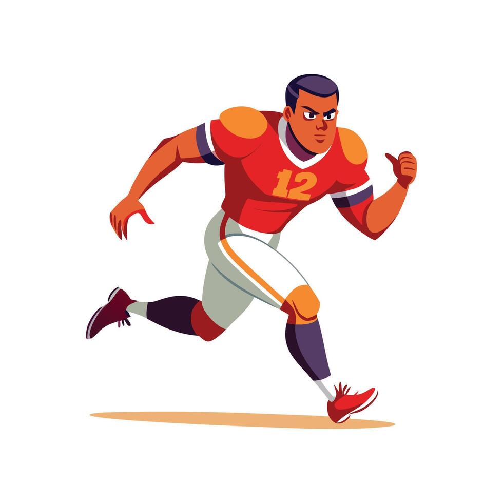 Football Player Getting Ready to Receive Long Pass vector