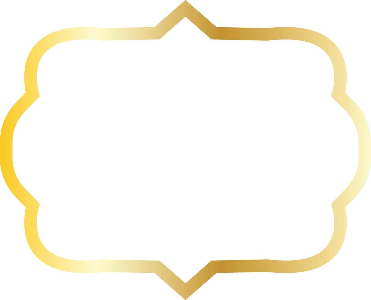 Golden arabian frame vector