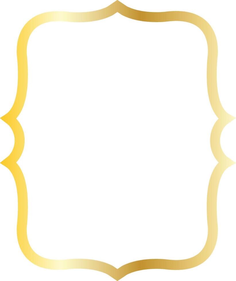 Golden Arabic Islamic Frame with Elegant Design vector
