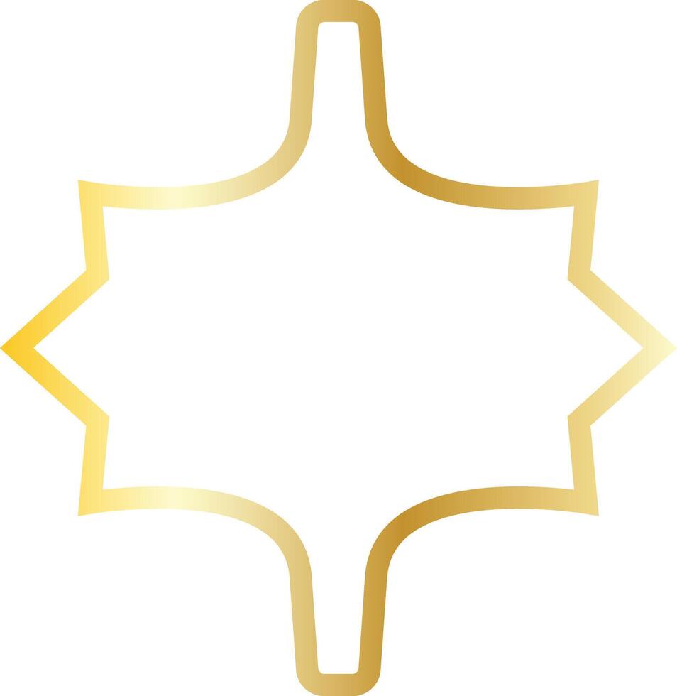 Golden Arabic Islamic Frame with Elegant Design. vector