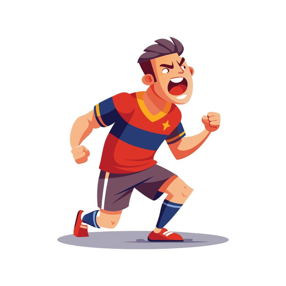 Player Stomping Ground in Frustration vector
