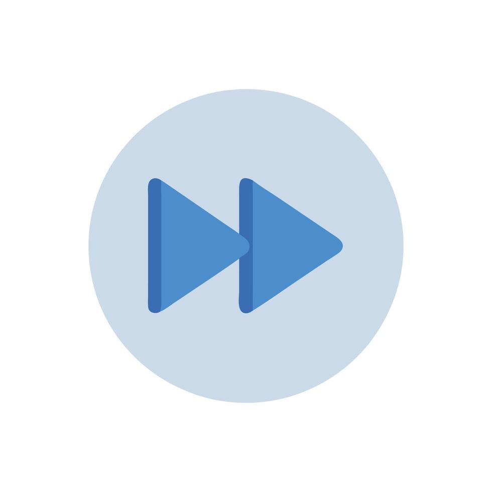 Fast Forward Icon in Flat Design vector