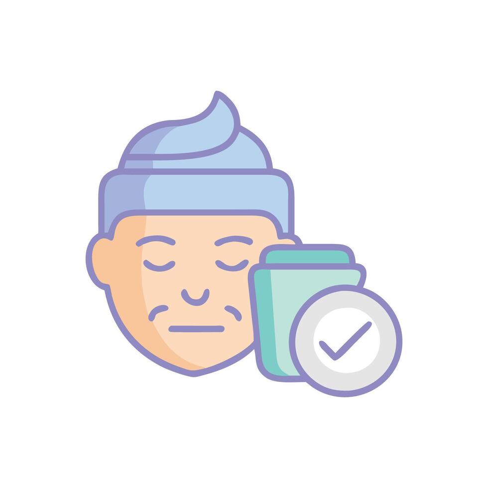 Premium AntiAging Cream Icon for Skin vector