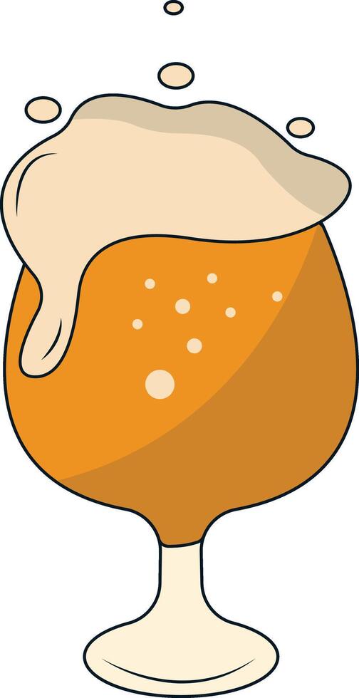 Illustration of Beer in the Glass. vector