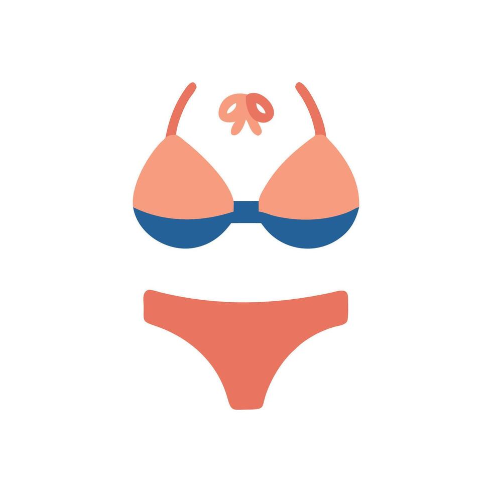 Elegant Bikini Icon Design for Summer vector