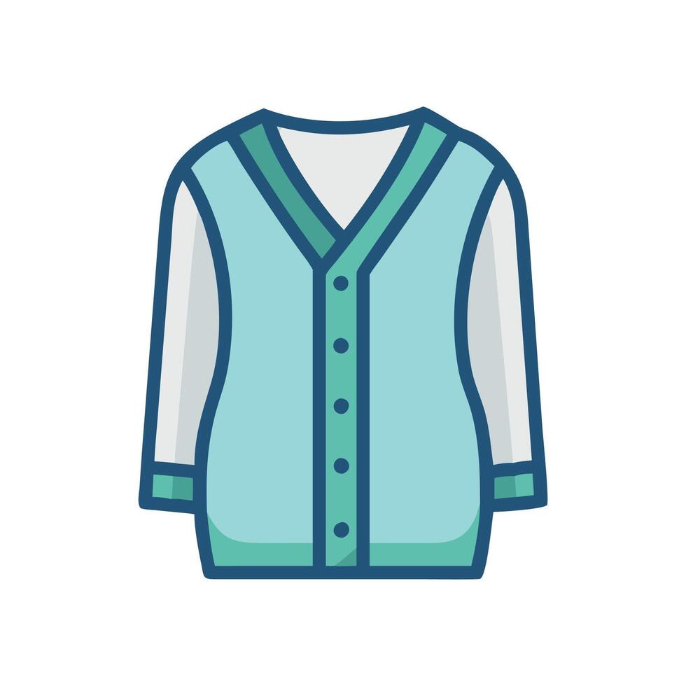 Modern Cardigan Icon Design vector