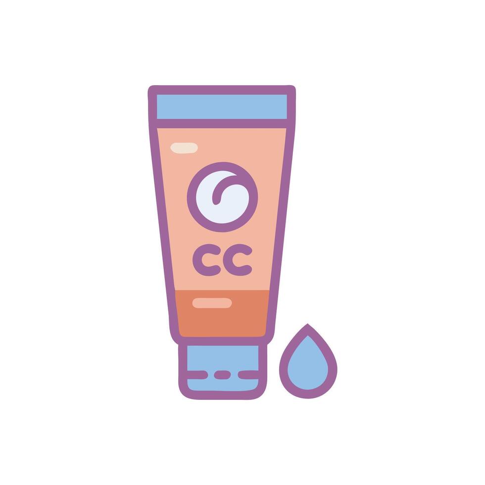 Chic CC Cream Icon for Daily Use vector