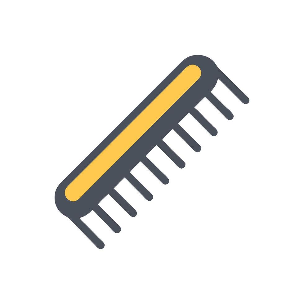 Sleek Comb Flat Icon Design vector