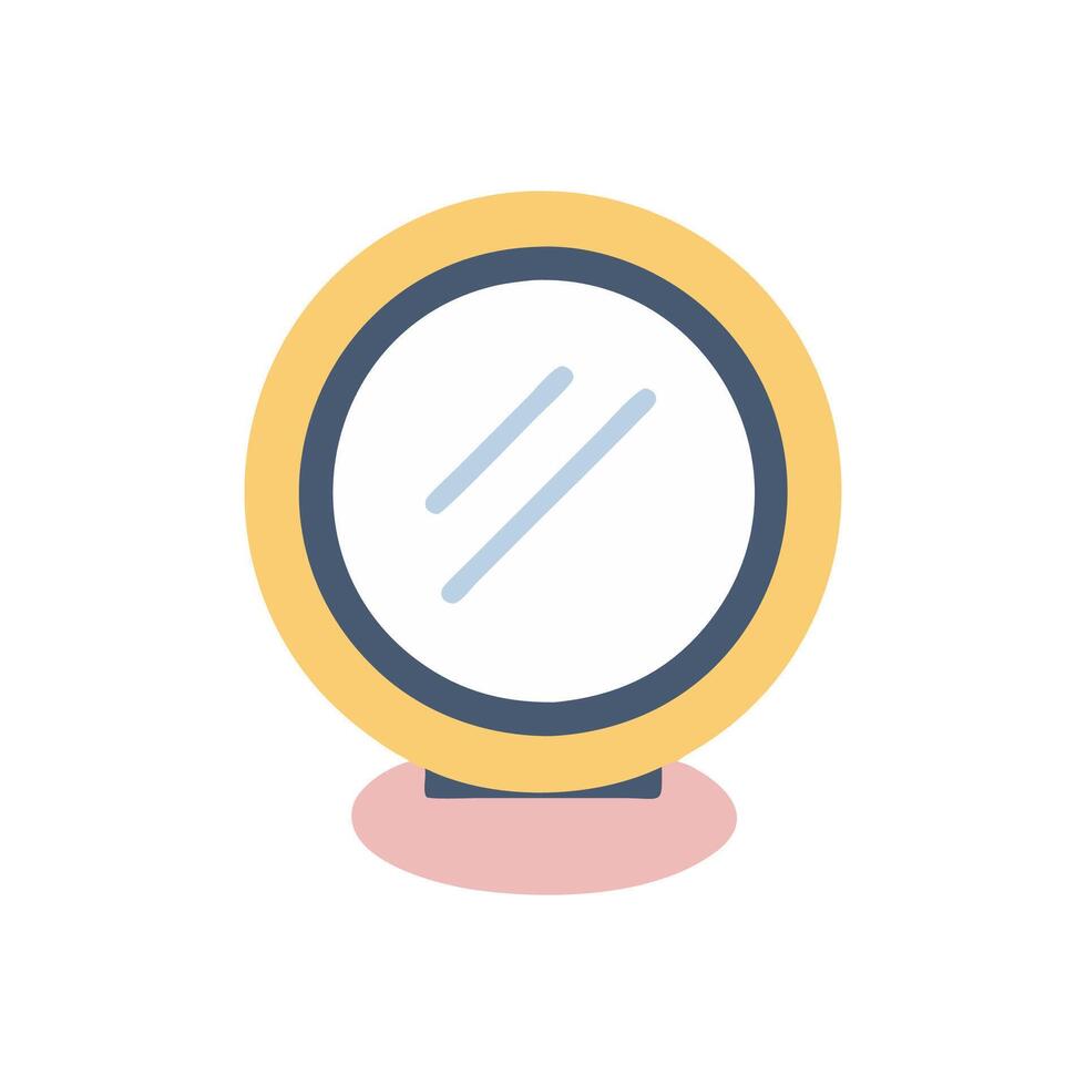 Modern Compact Mirror Icon Design vector