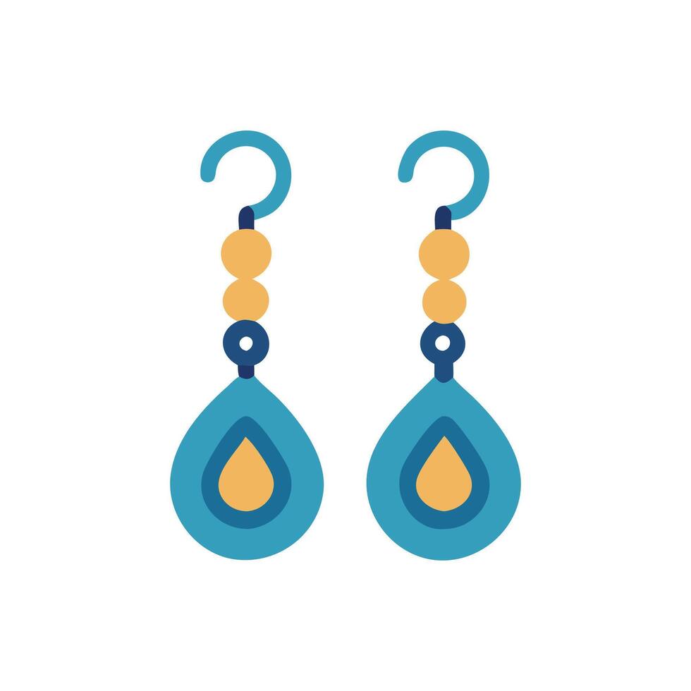 Chic Earrings Icon for Special Occasions vector