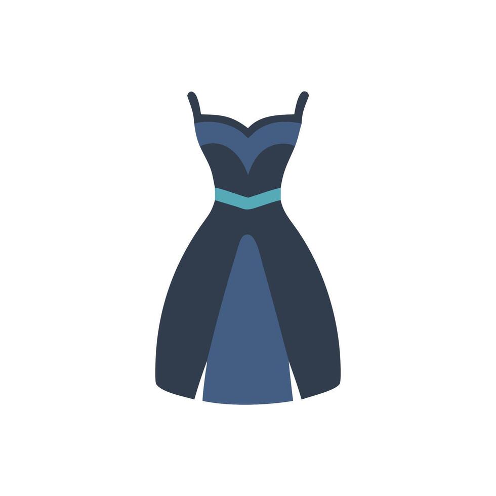 Stylish Evening Gown Icon for Celebrations vector