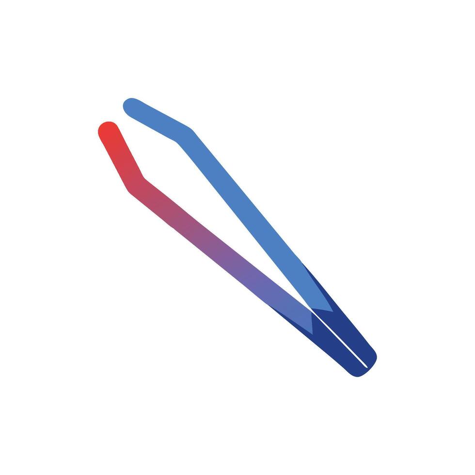 Modern Eyebrow Tweezers Icon Design vector