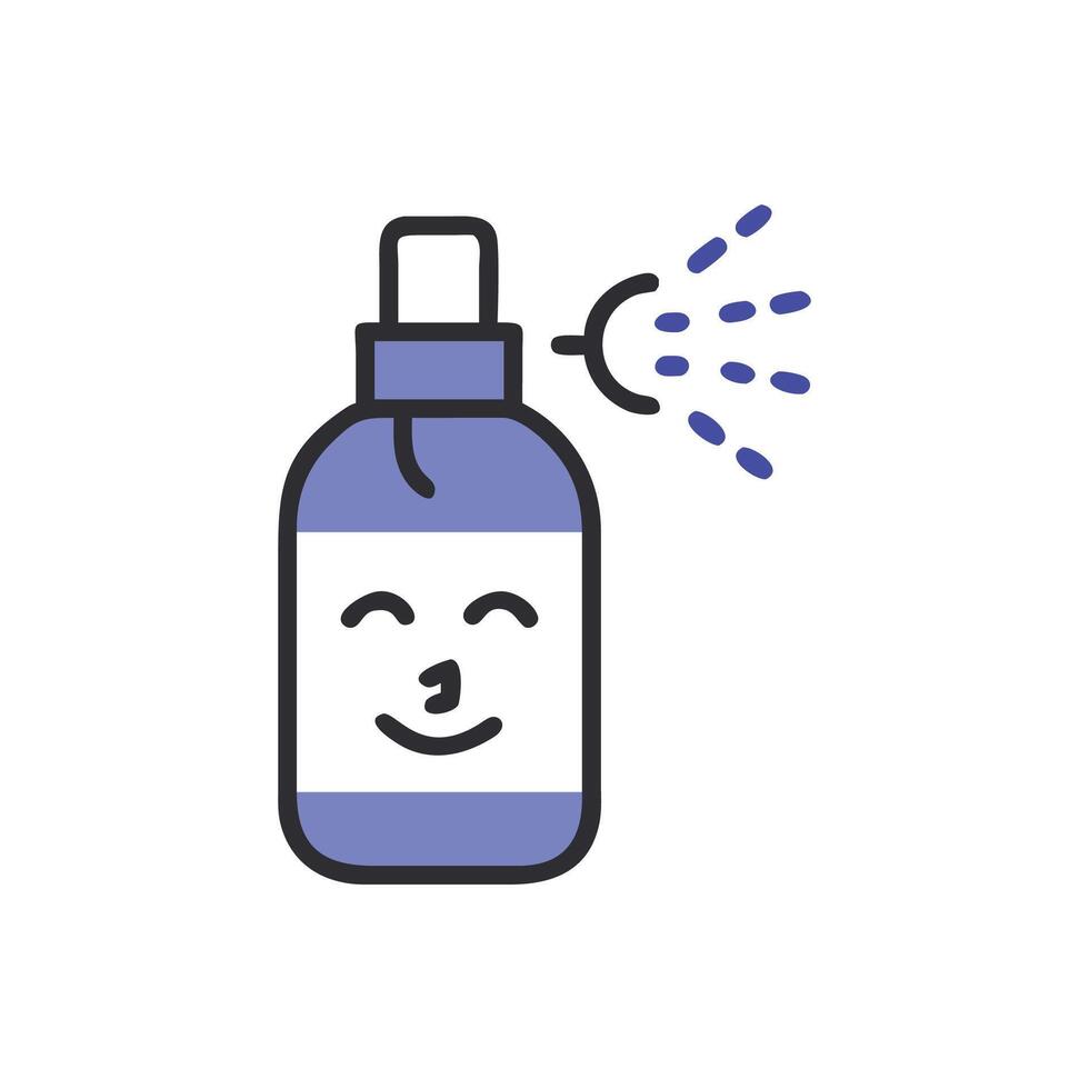 Refreshing Facial Mist Flat Icon Design vector