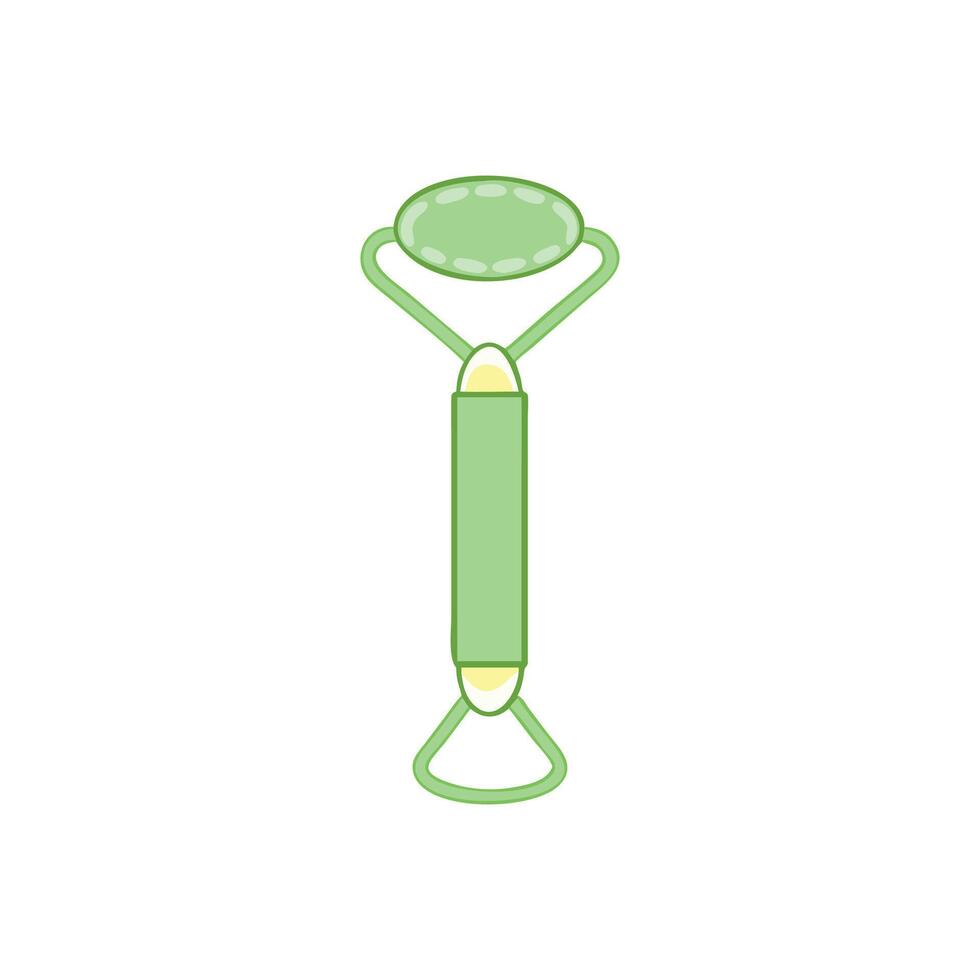 Stylish Jade Roller Flat Icon vector