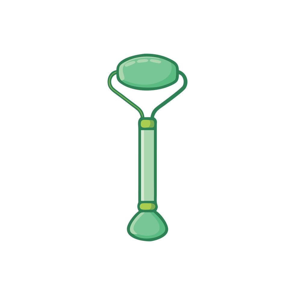 Elegant Jade Roller Flat Icon Design vector