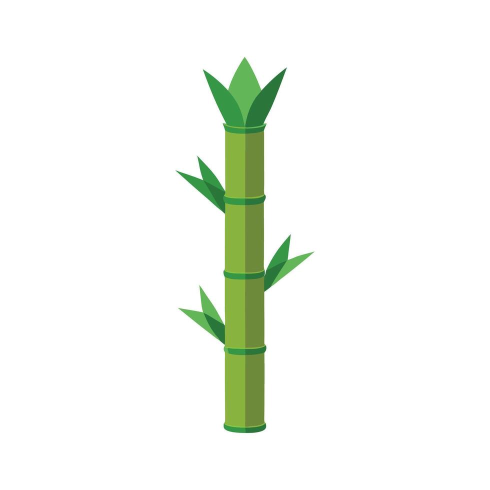 Flat Icon of Bamboo Shoots with Tall Thin Stems vector
