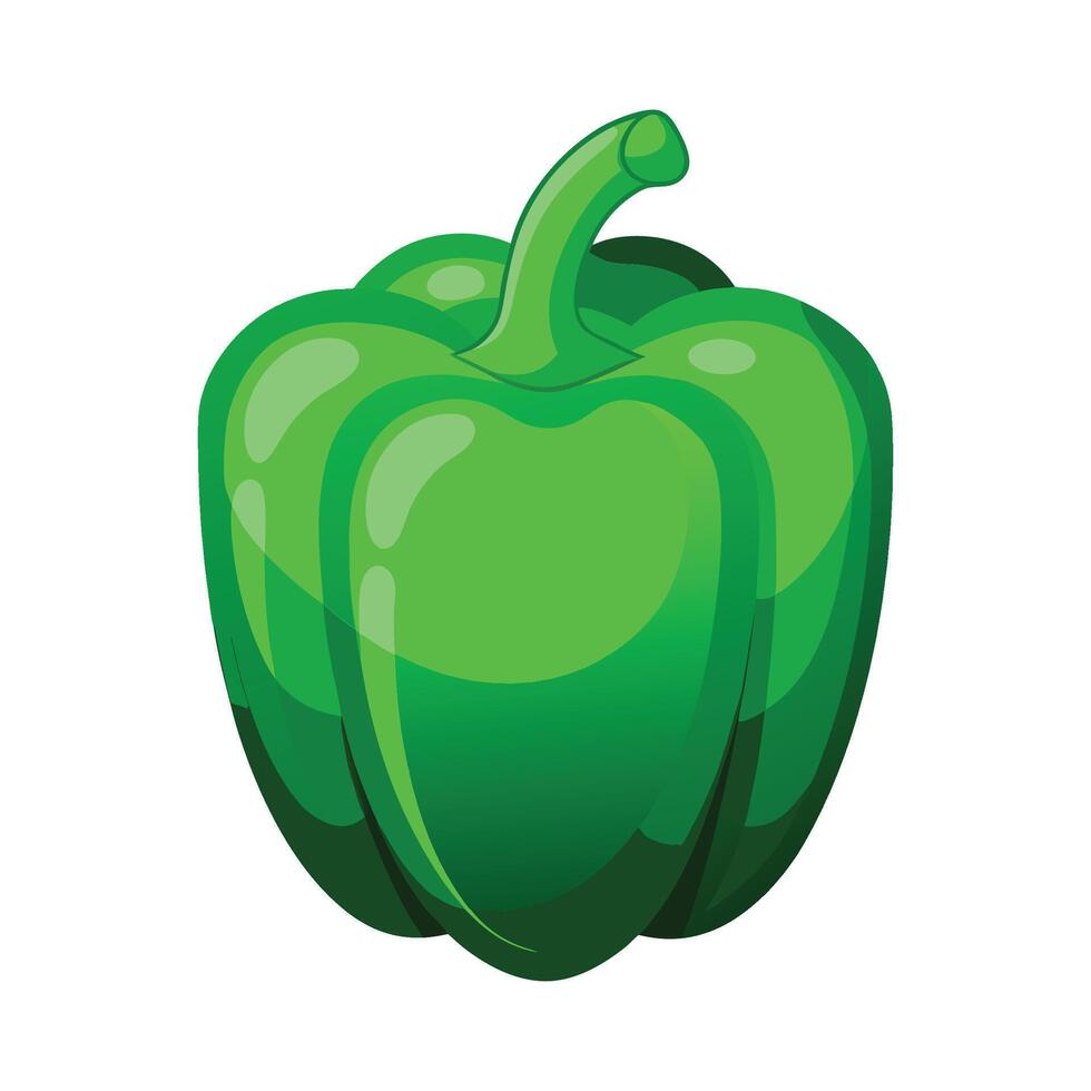 Crisp Fresh Texture Green Bell Pepper vector