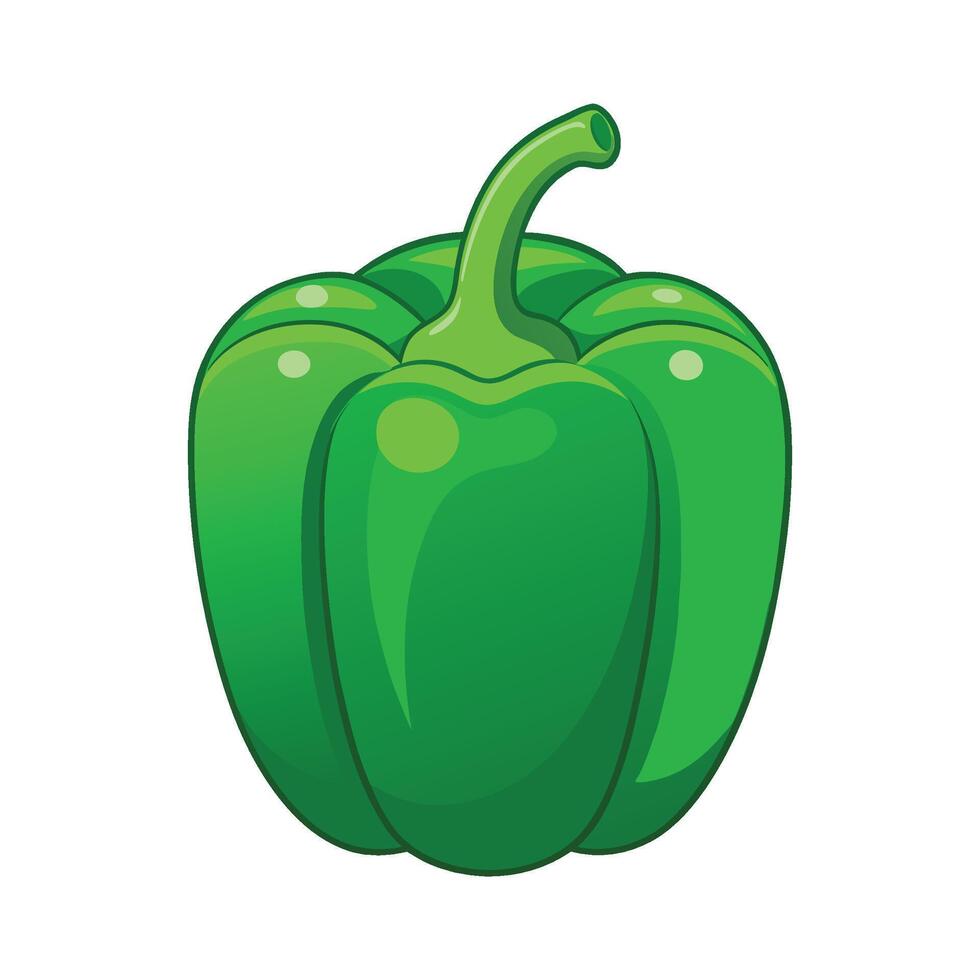 Elegant Crisp Fresh Texture Green Bell Pepper vector