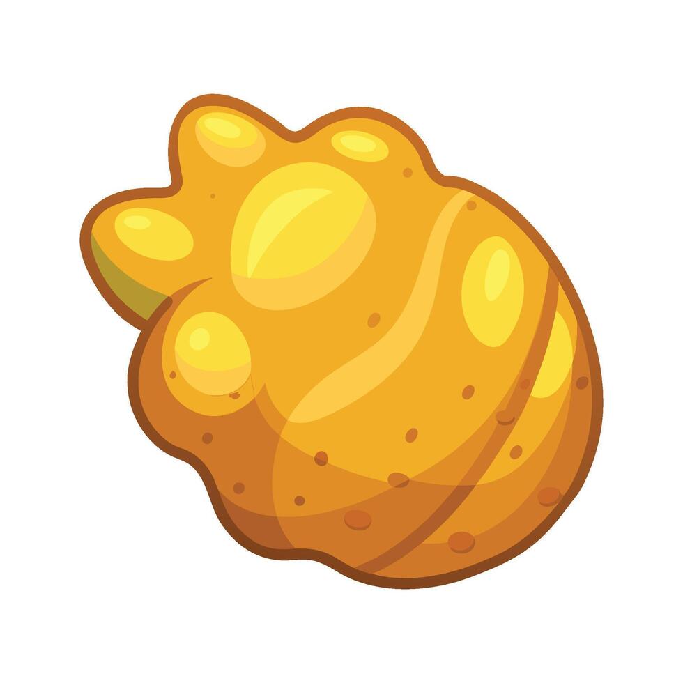 Stylish Mango Ginger Root with Knobby Surface vector