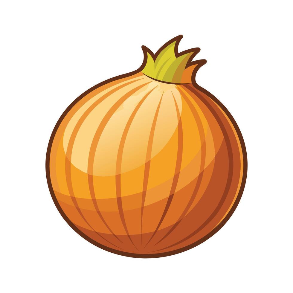 Round Golden Onion with Layered Skin vector