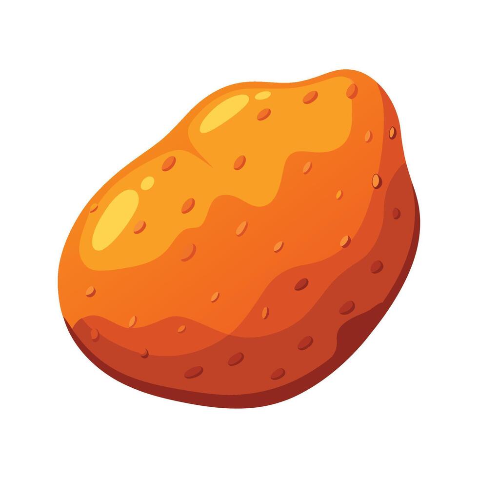 Elegant Sweet Potato with Irregular Shape. vector
