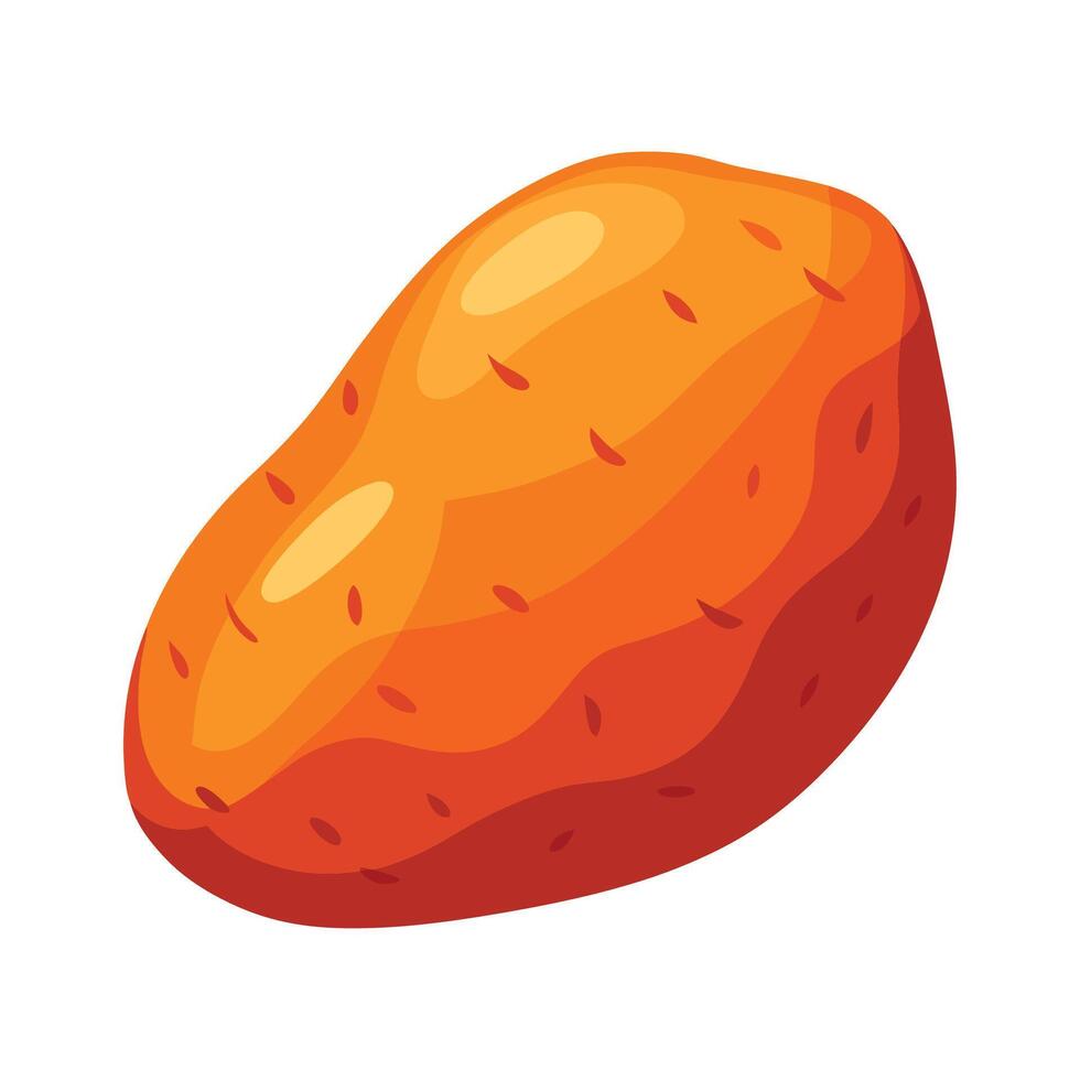 Artistic Sweet Potato with Irregular Shape vector