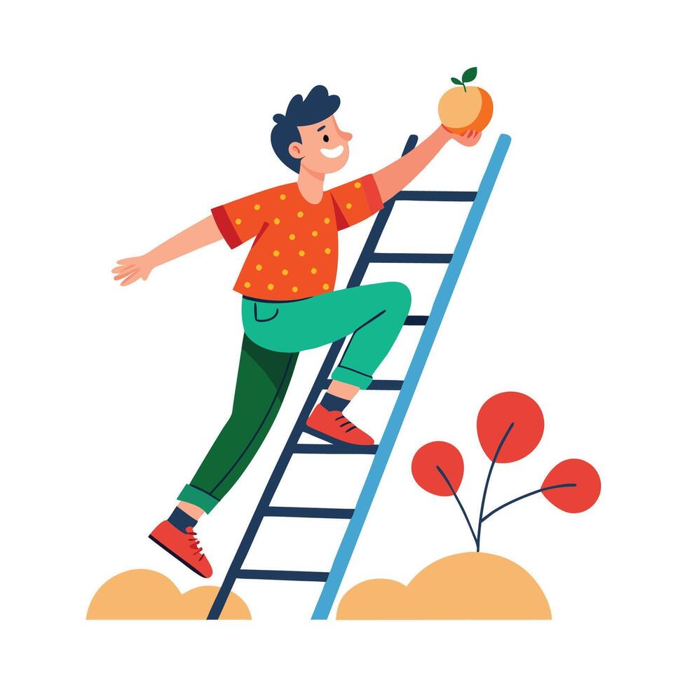 Dynamic Scene of Boy Skipping Rope vector