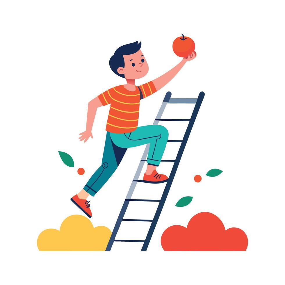 Energetic Boy Skipping Rope MidJump vector