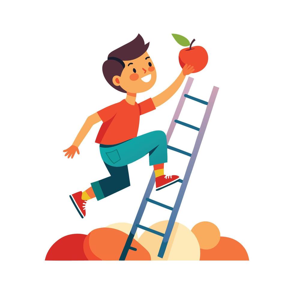 Energetic Boy Skipping Rope with Friends vector