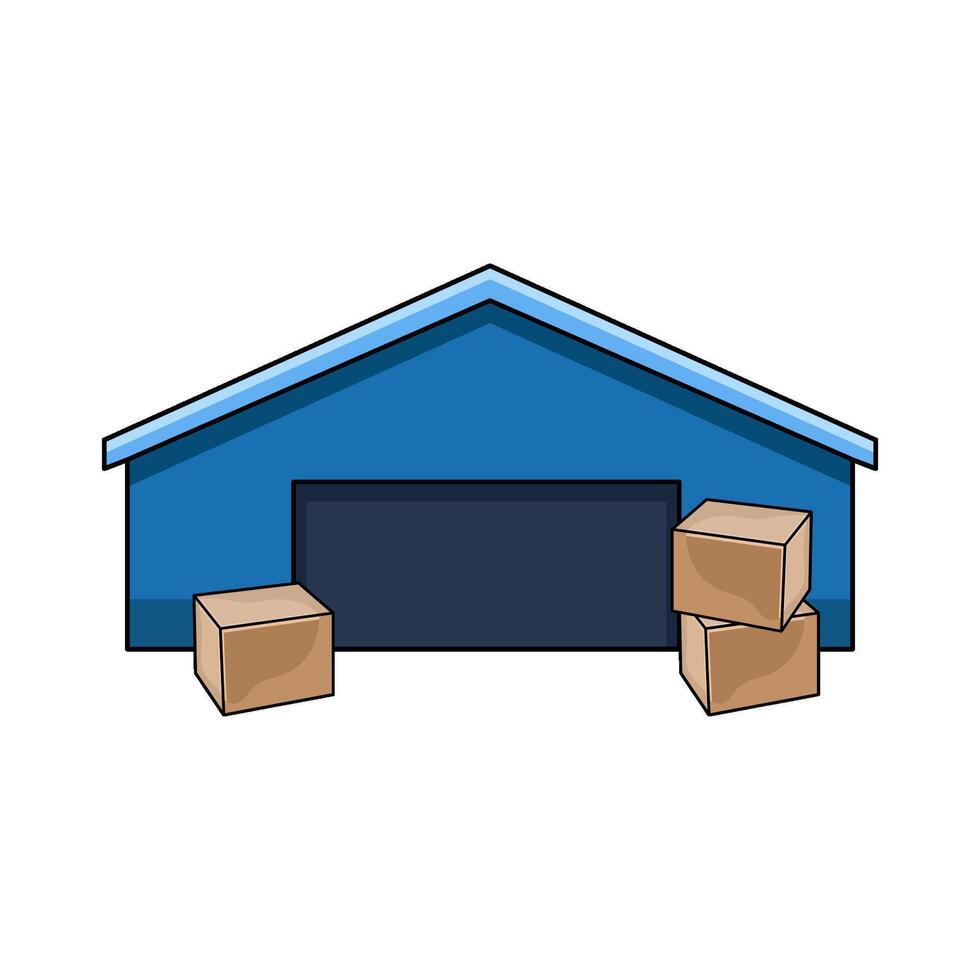 illustration of Warehouse Storage vector