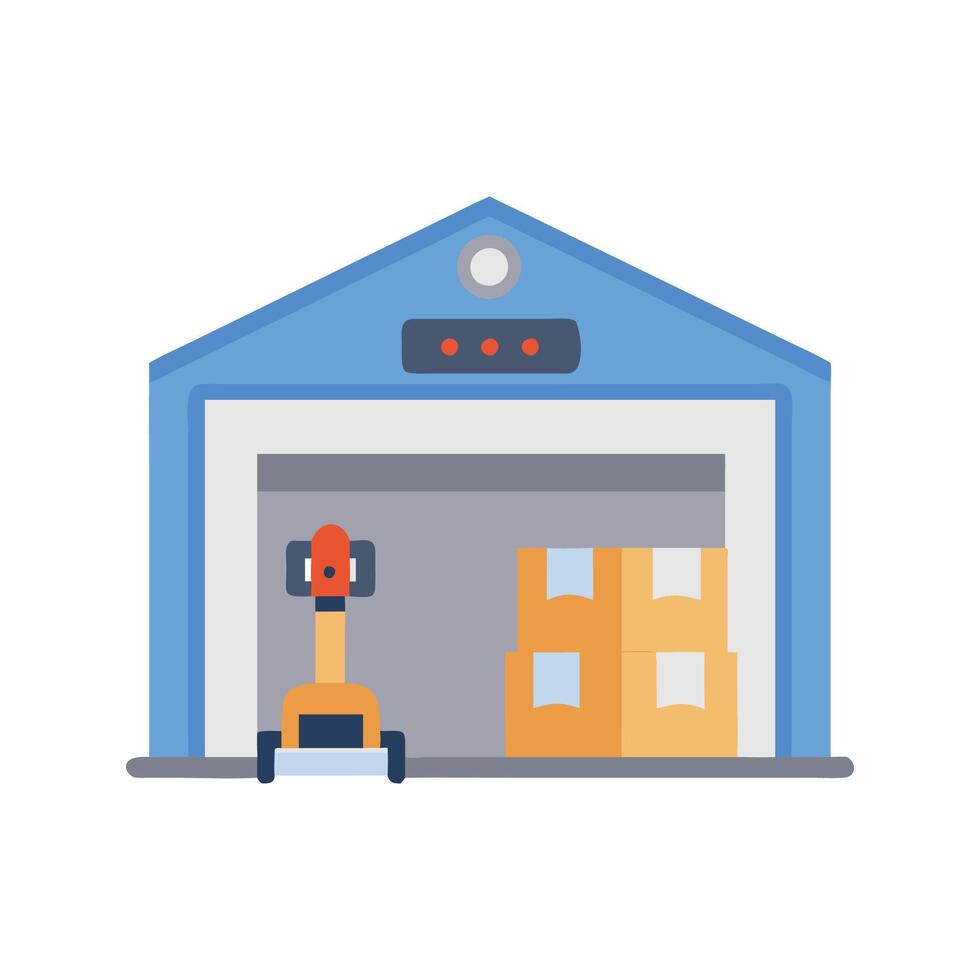 Advanced Warehouse Robot Design vector
