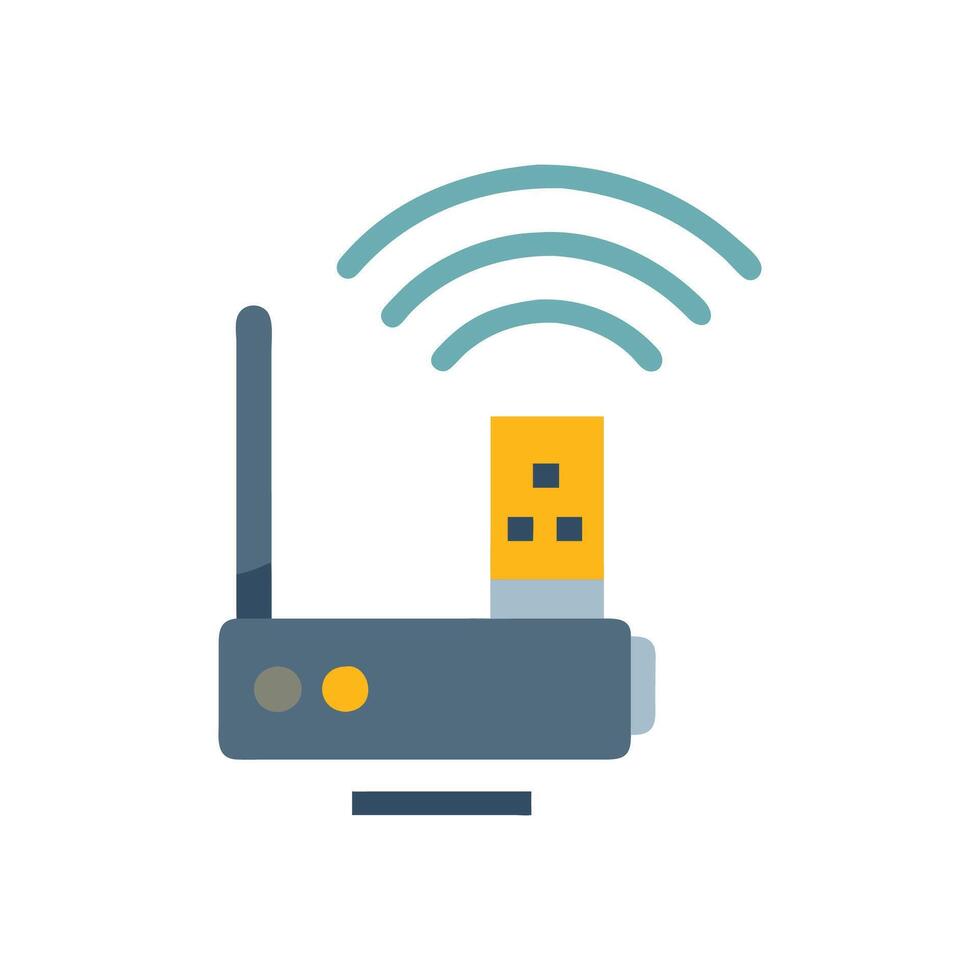 Efficient WiFi Dongle Design vector