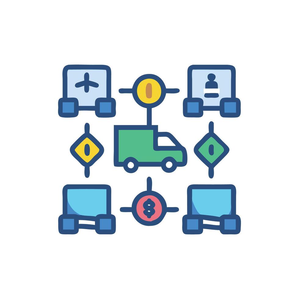 Advanced Autonomous Forklift Design vector