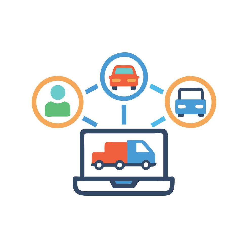 Modern Autonomous Forklift Illustration vector