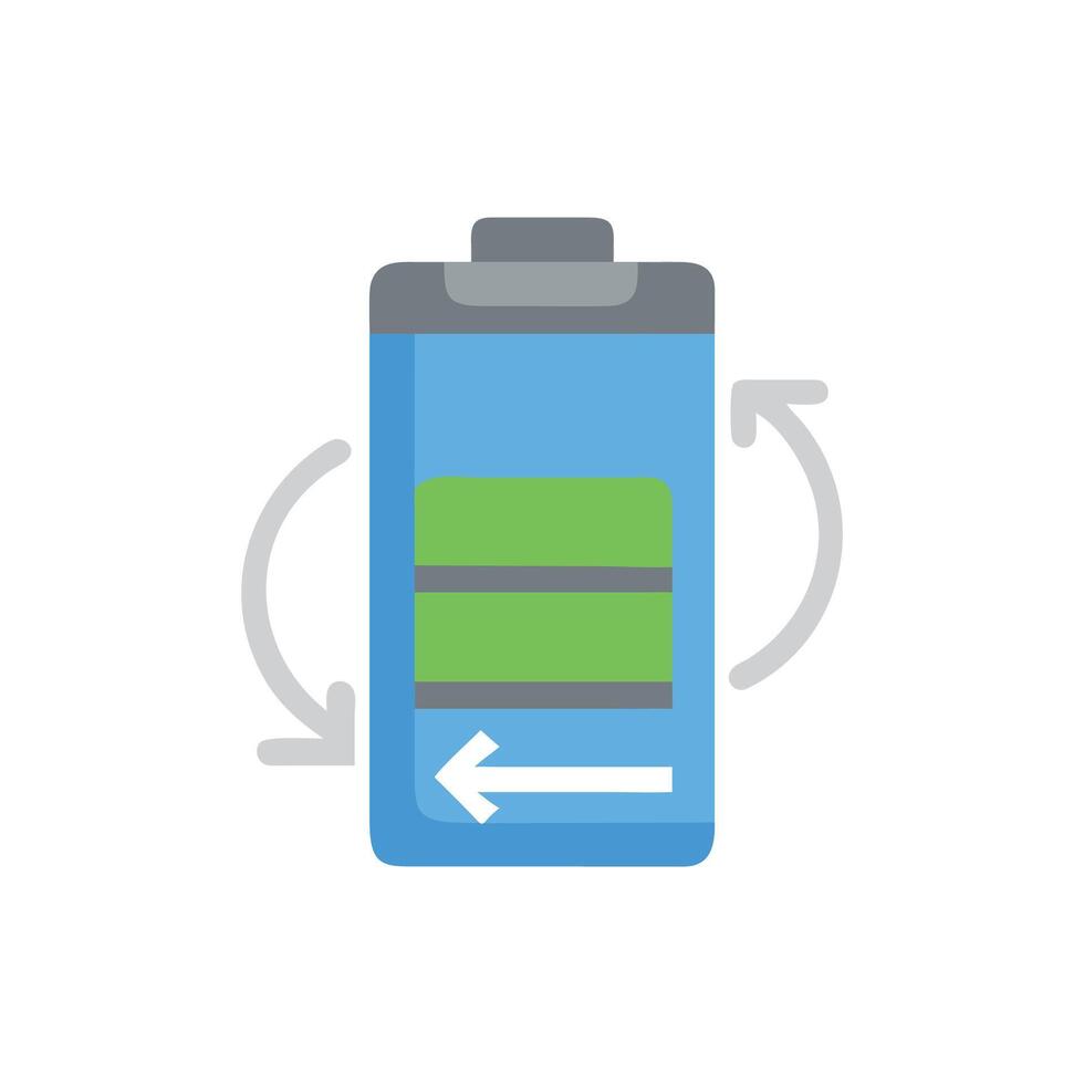 Efficient Backup Battery Concept vector