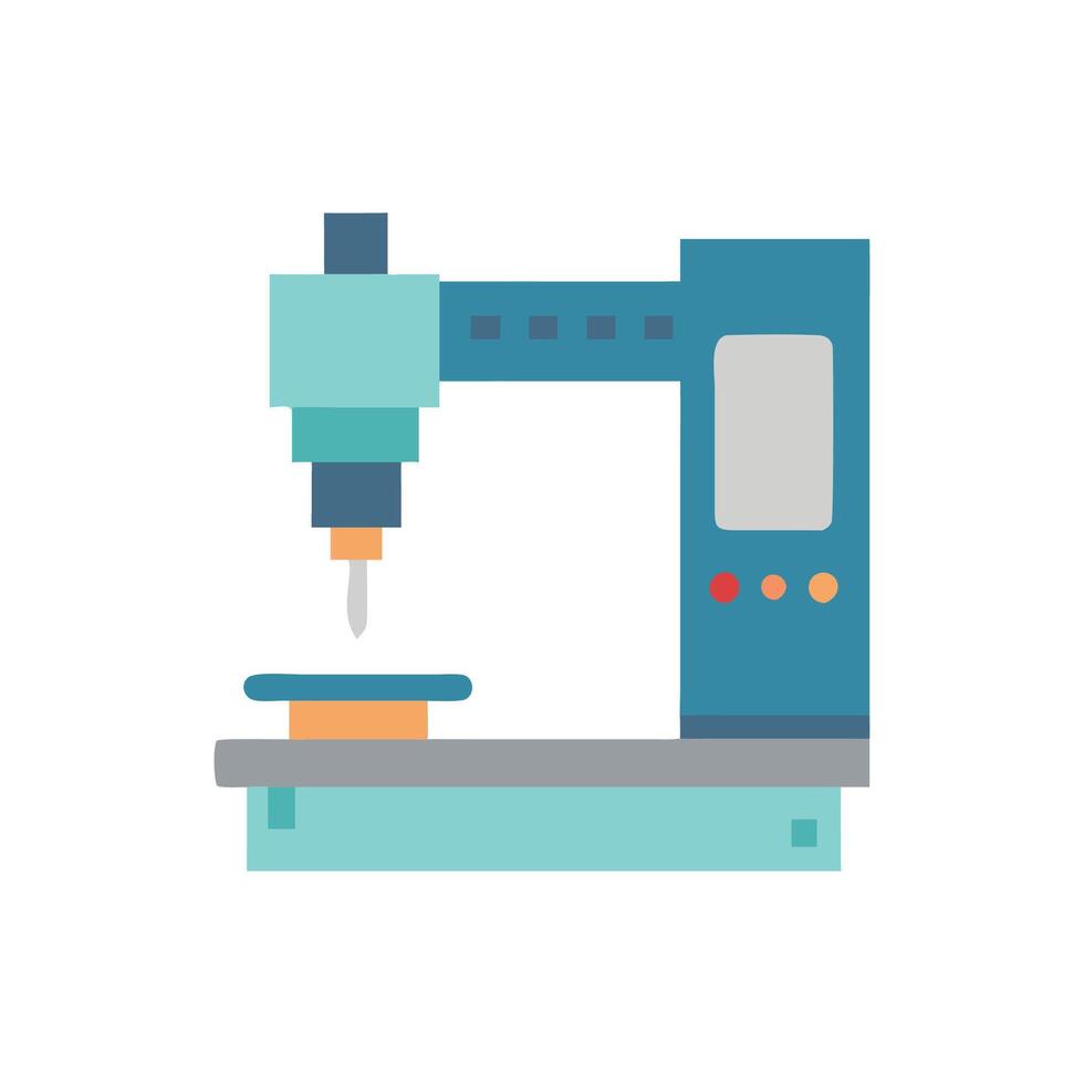 Advanced CNC Machine Concept vector