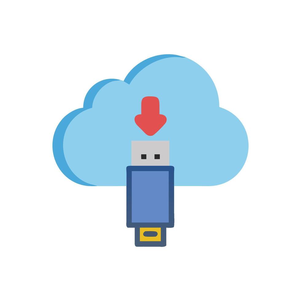Creative Cloud Storage USB Graphic vector