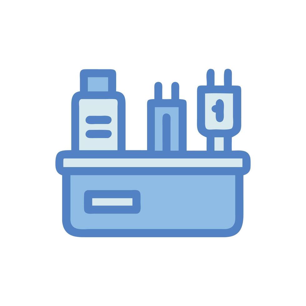 Dynamic Desk Organizer with Charger vector