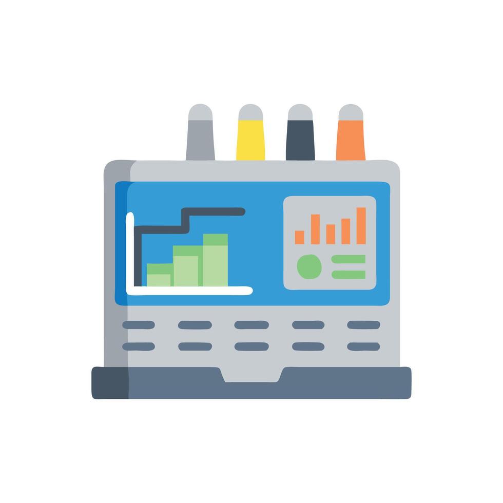 Innovative Digital Factory Dashboard Design vector