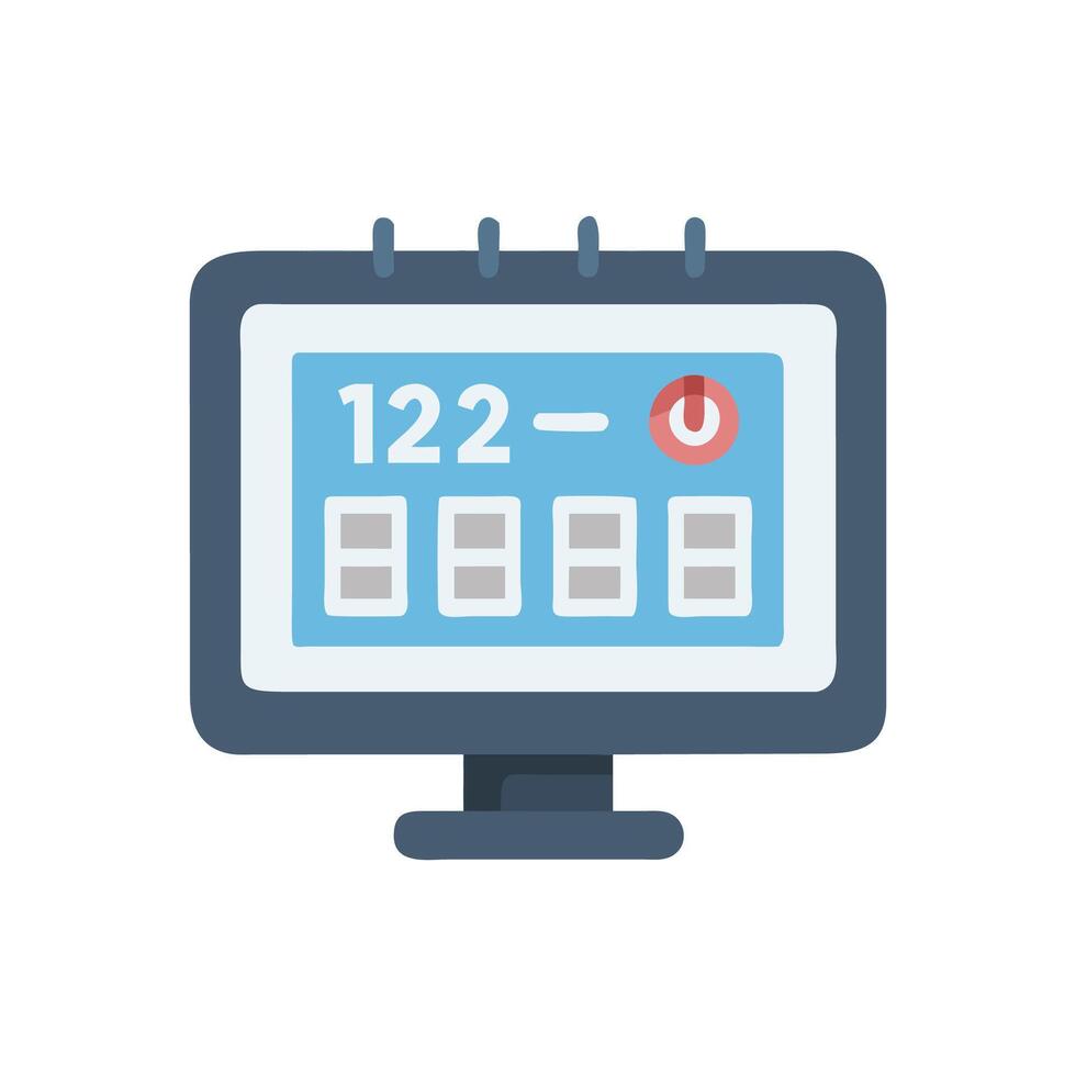 Stylish Digital Timetable Display Graphic vector