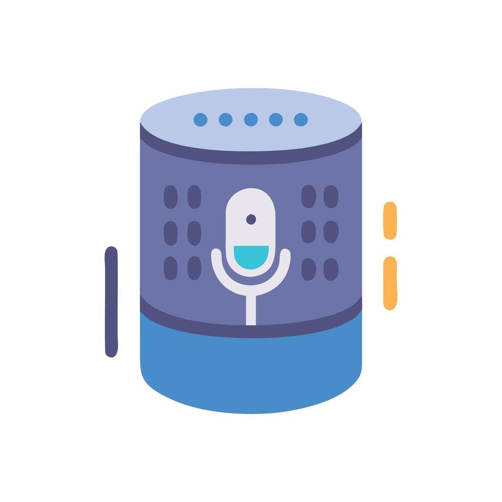 Dynamic Digital Voice Assistant Illustration vector