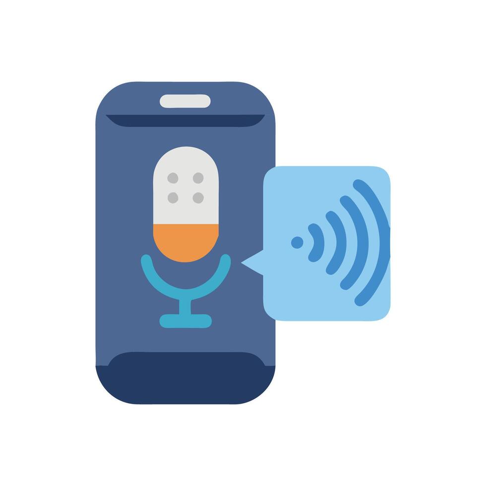 Smart Digital Voice Assistant Design vector
