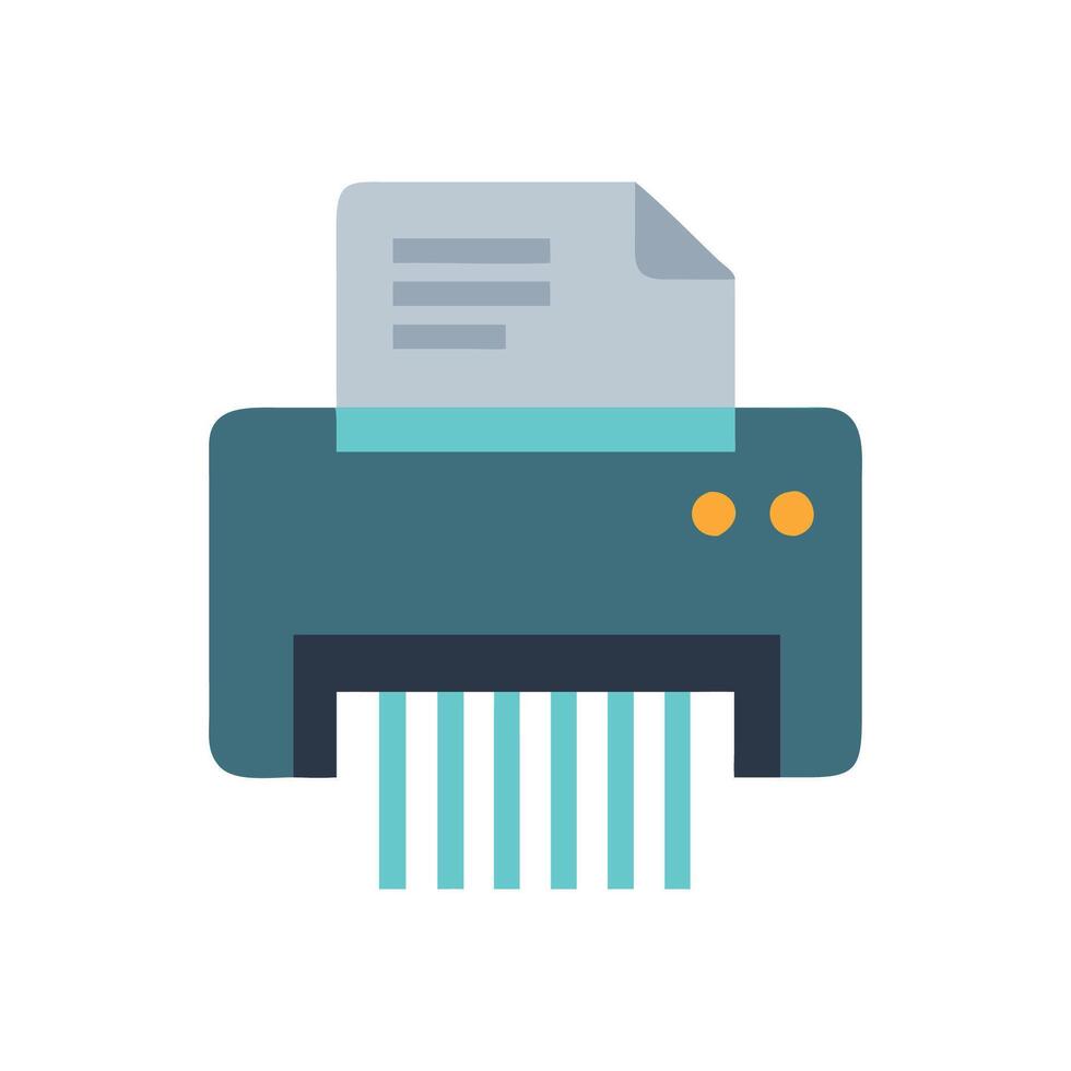 Efficient Electric Document Shredder Design vector