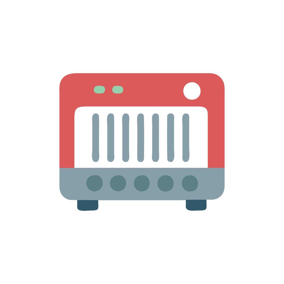 Electric Heater Graphic for Efficient Heating vector