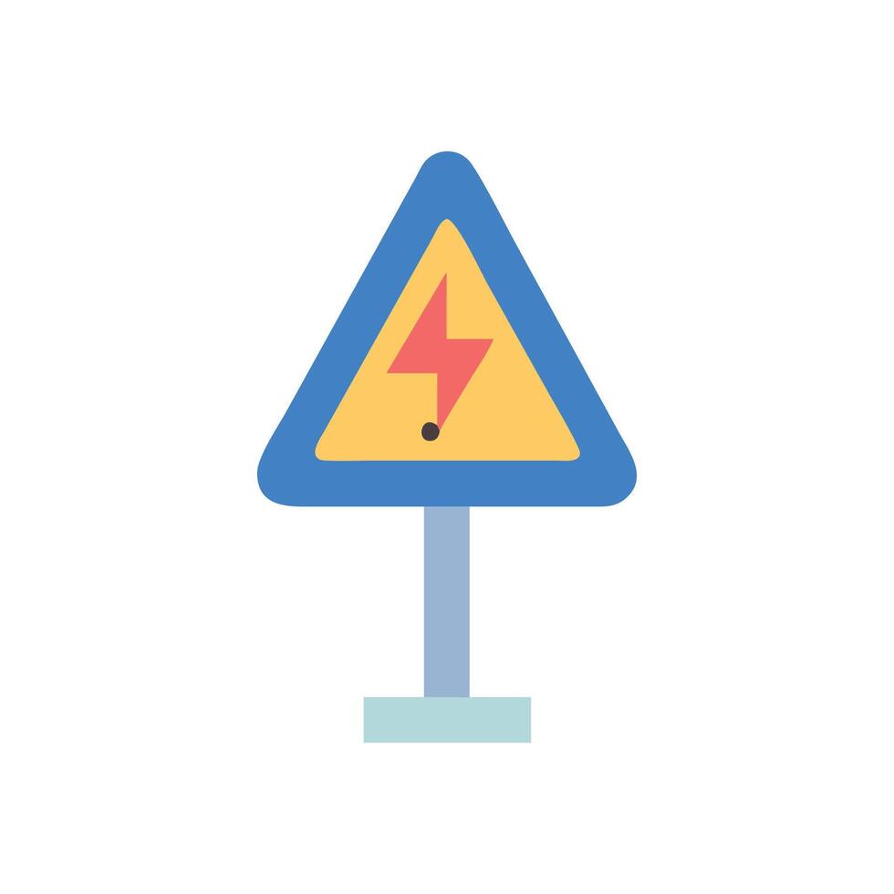 Innovative Electric Road Sign Concept vector