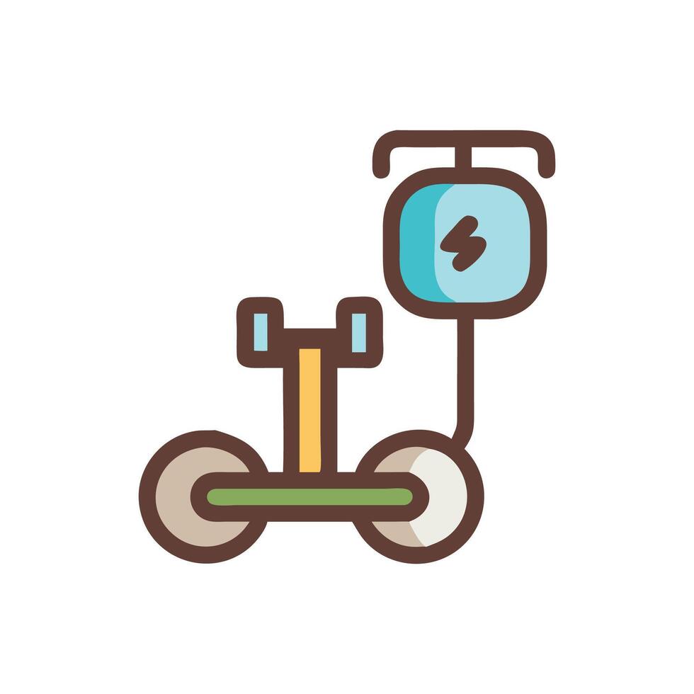 Dynamic Electric Scooter Charger Illustration vector