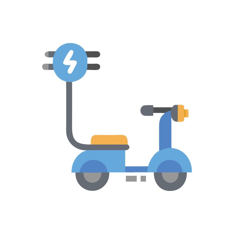 Electric Scooter Charger Icon for Mobility. vector