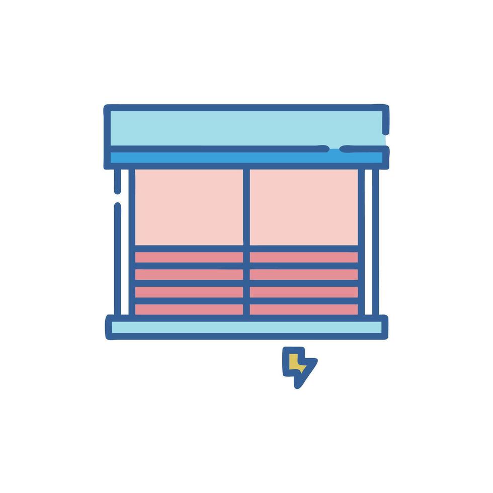 Dynamic Electric Window Shades Illustration vector