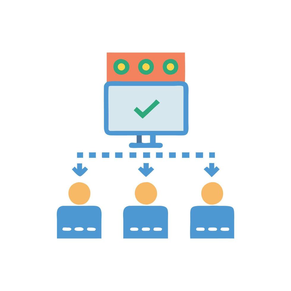 Efficient Electronic Queue System Design vector