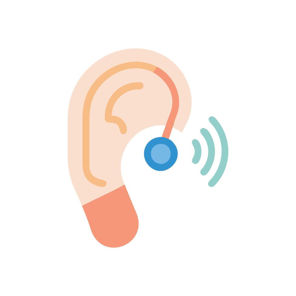 Hearing Aid Icon for Assistive Technology vector